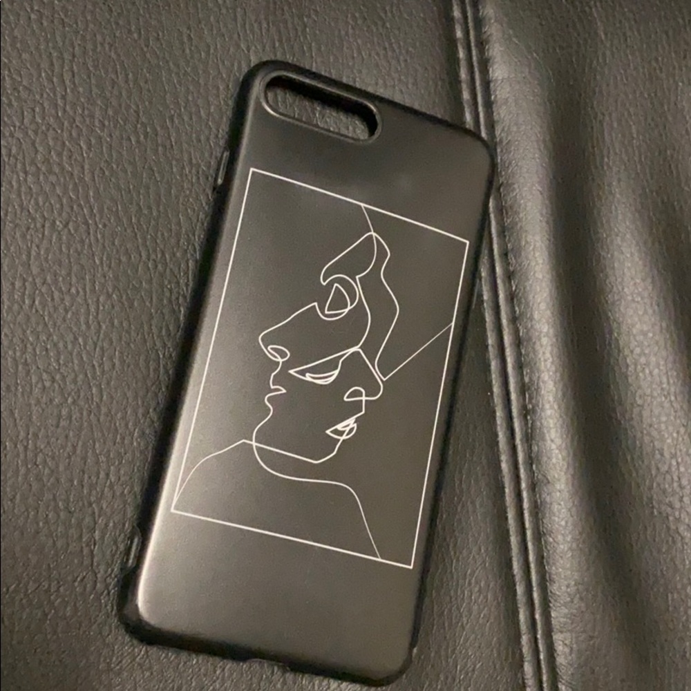 Black and white lines iPhone 7 Plus case